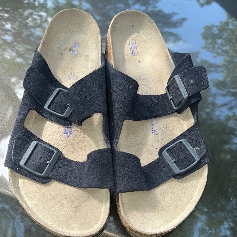 Birkenstock Black Suede Sandals